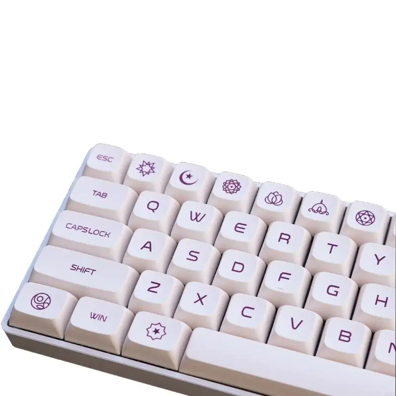 

PBT Keycaps With Hot Sublimation Milk Purplee XDA Height 137Keys Full Set For 75 68 980 Keyboards Layouts HX5E
