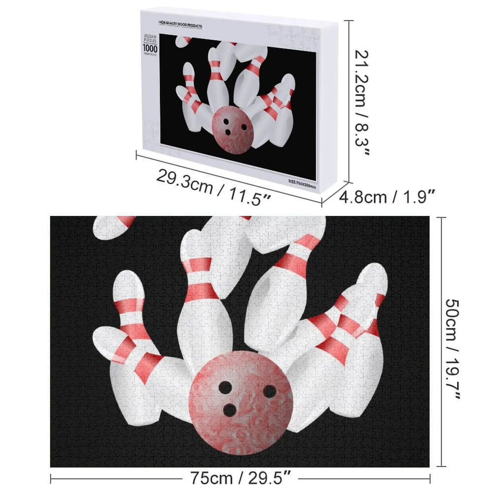 Десятиконтактный пазл для боулинга, индивидуальный детский подарок, персонализированные игрушки, изображение, деревянная головоломка для взрослых
