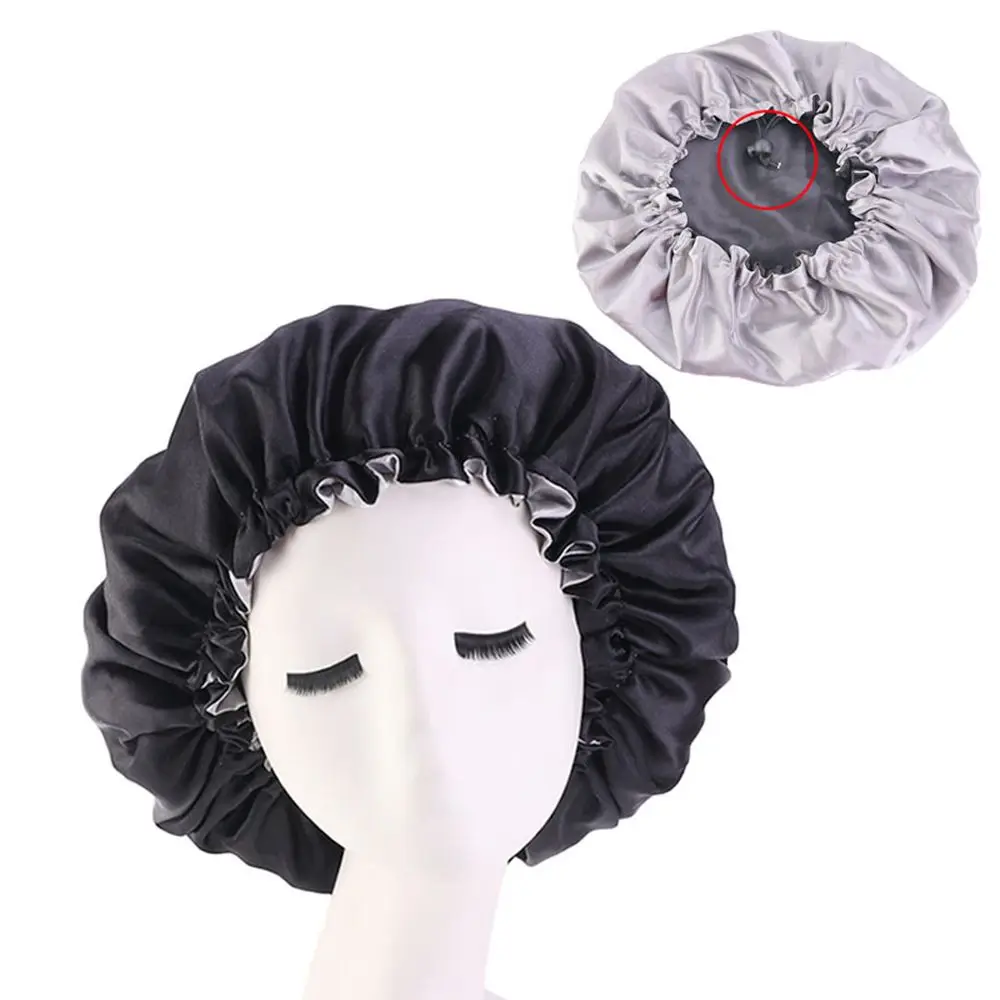 Adjust Hair Loss Cover Hair Styling Accessories Night Sleep Hat Head Wrap Hats Satin Bonnet Chemo Caps