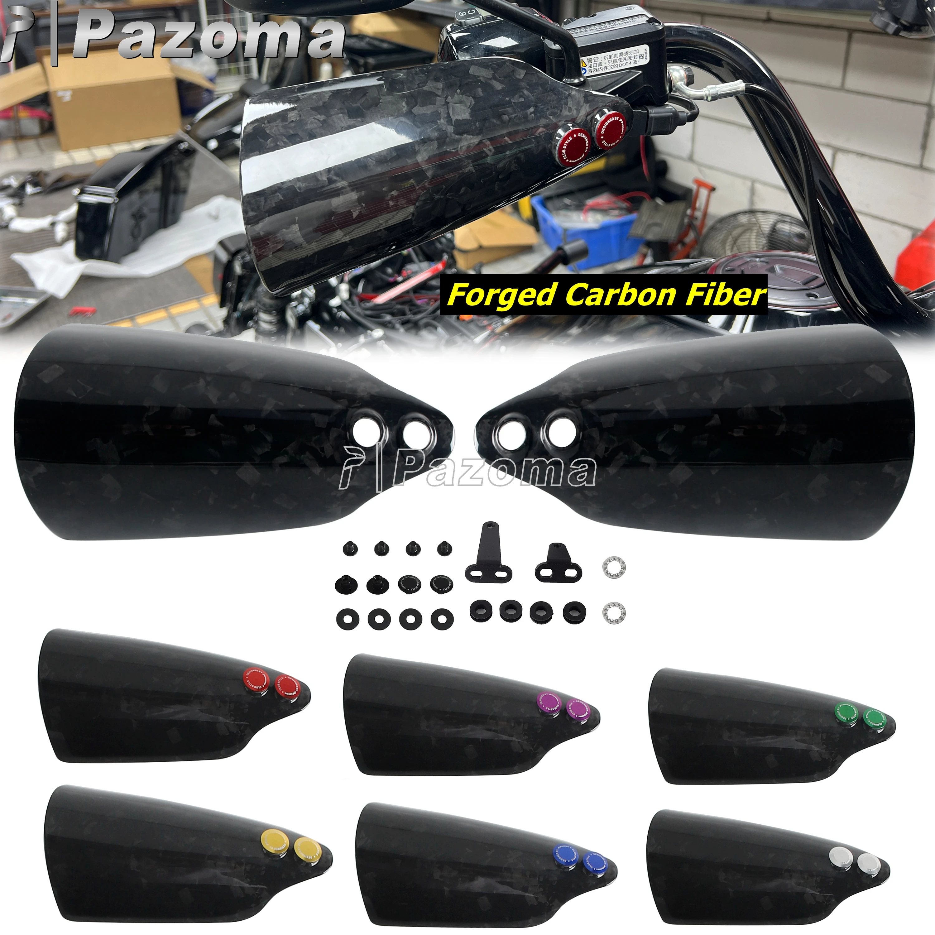 

Motorcycle Handguards Wind Shield Hand Guard Cover For Harley Street Glide ST CVO/SE FLHXSE FLHXST FLHX FLHXS 21-23 Carbon Fiber