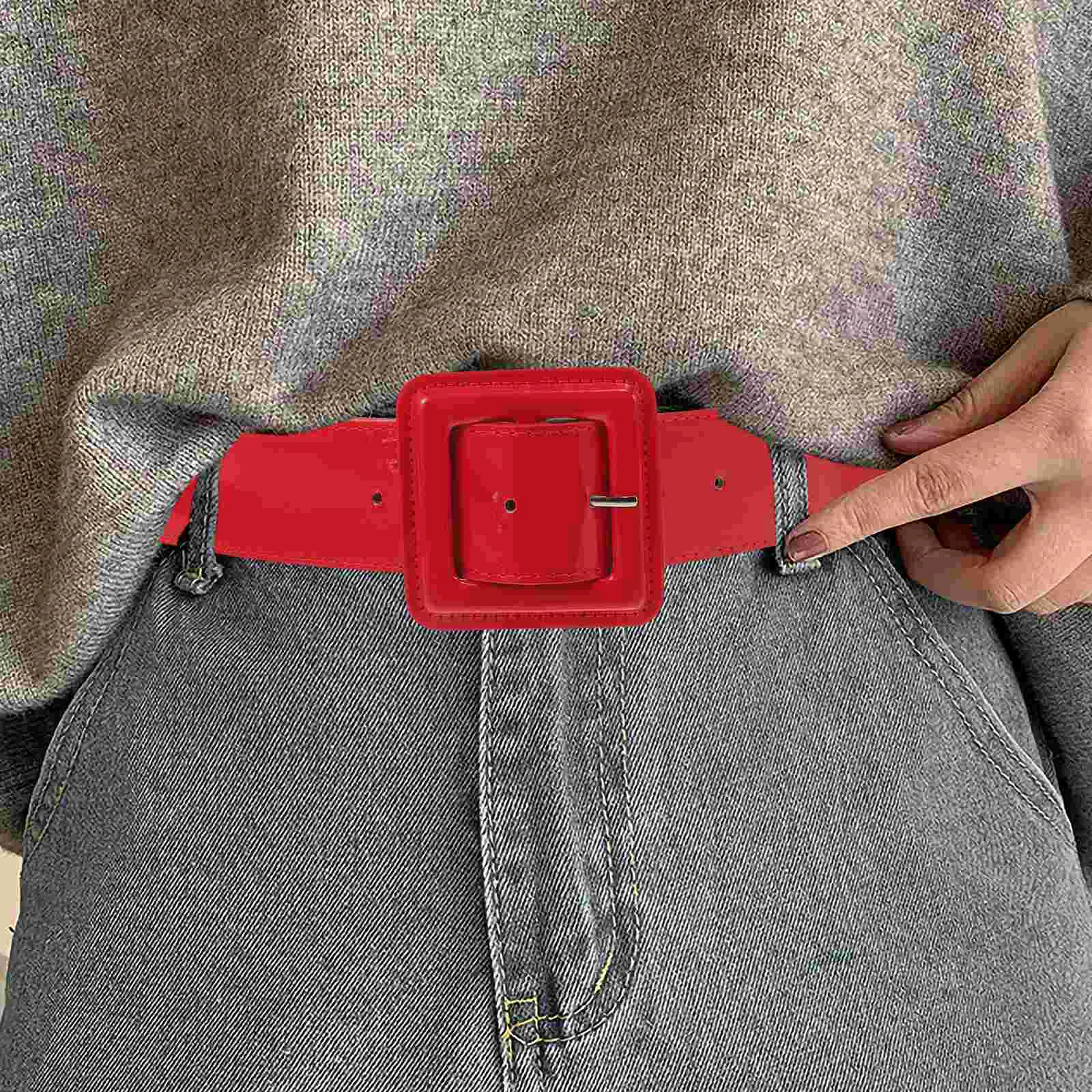 Cinture larghe brevettate per donna, decorazione vintage, abito causale da uomo artificiale