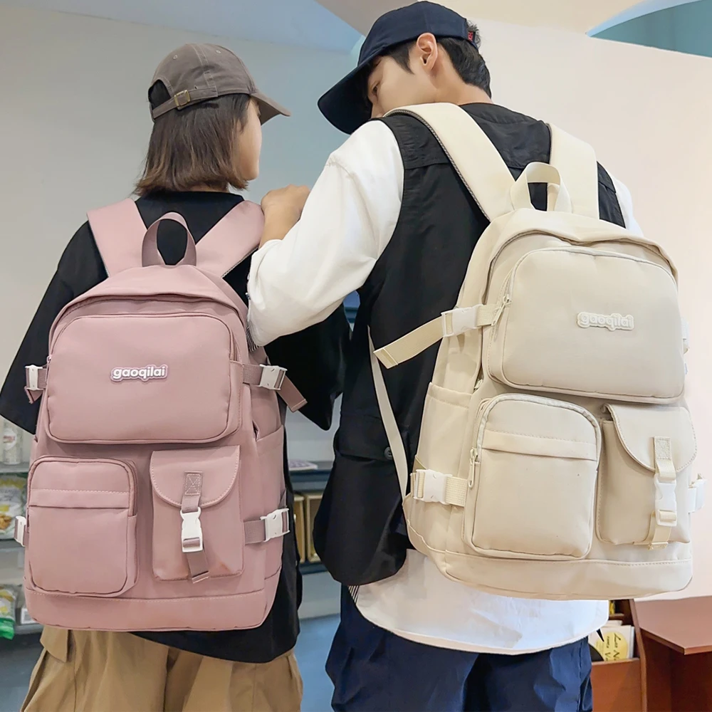 

New Fashionable, Simple, Solid Color, Versatile Backpack, Workwear, Japanese and Korean Style Backpack