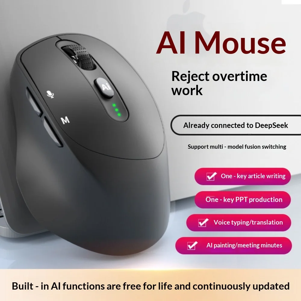 Silent Office Mouse Wireless Bluetooth Rechargeable Ergonomic Quiet Click for Laptop PC Student Library Daily Working Use