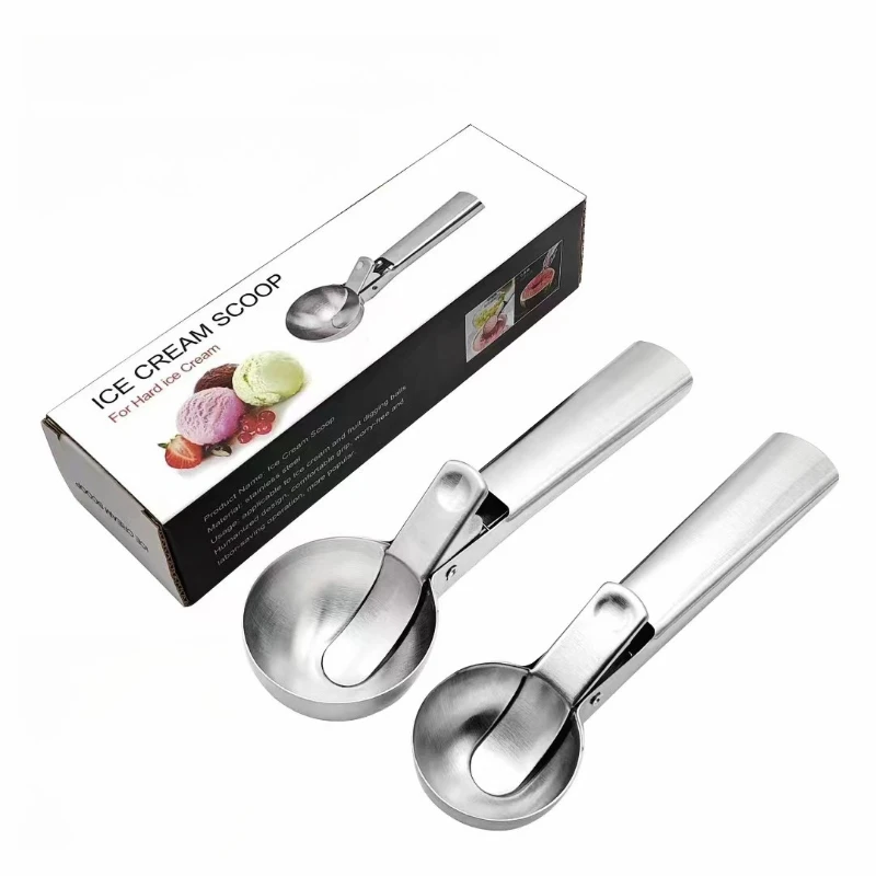 

Stainless Steel Dual-purpose Ice Cream Scoop Multi-functional Ice Cream Fruit Scoop Household Kitchen Tools Accessories Gadgets