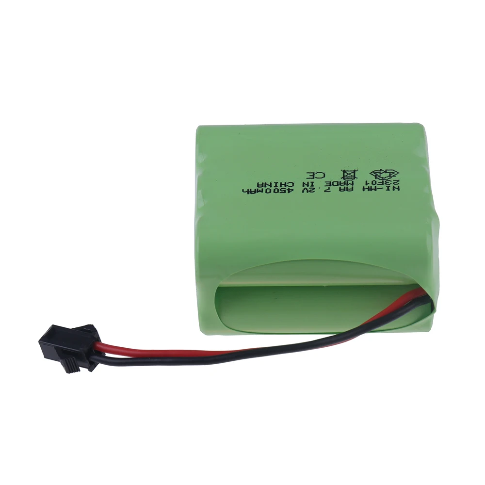 NiMH Rechargeable Battery and Charger for RC Toys, 7.2V, 4500mAh, carros, tanques, caminhões, robôs, armas, barco, AA, Ni-MH, Upgrade