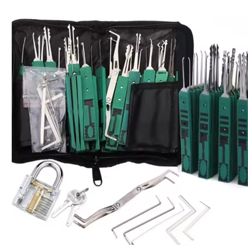 15pcs/17pcs/24Pcs/36Pcs Locksmith & Auto Lock Pick Tools Combo Kit for Beginners/Pros