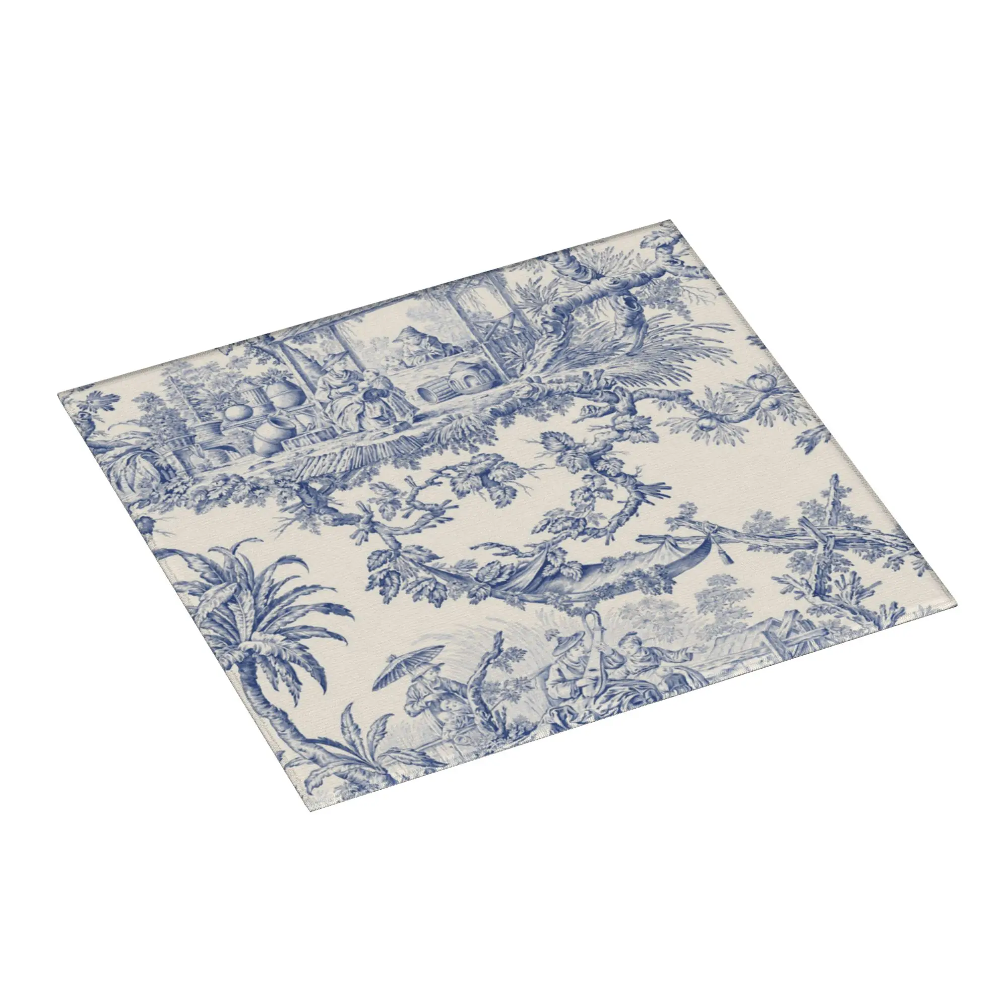 Drying Mat For Kitchen Toile De Jouy Water Absorbent Waterproof Reusable  On Slip Kitchen Counter Protector Mat