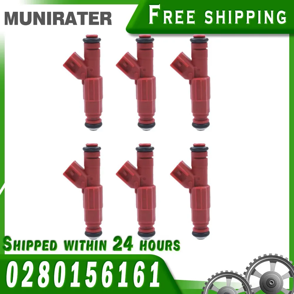 

0280156161 Комплект топливных форсунок с 12 отверстиями, 6 шт., подходит для Jeep Wrangler Ford
