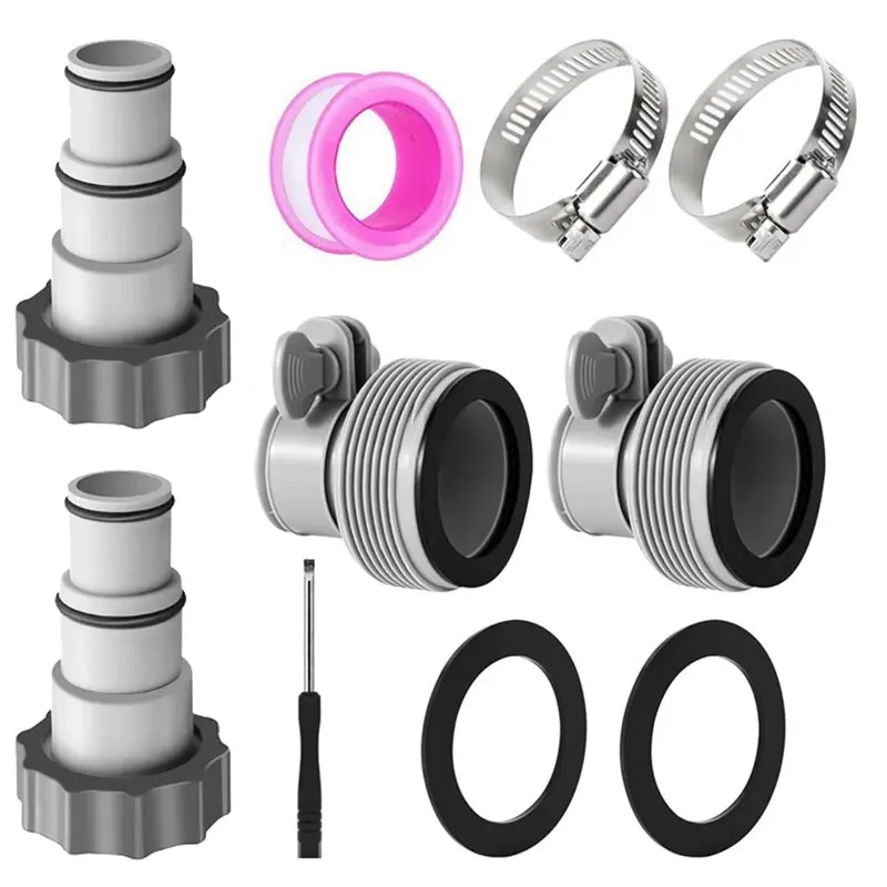 HOES-For Pumps For Pool Hose Adapter Kit 1.5 Inch To 1.25 Inch Threaded Connector Hose Pipe Adapter Kit