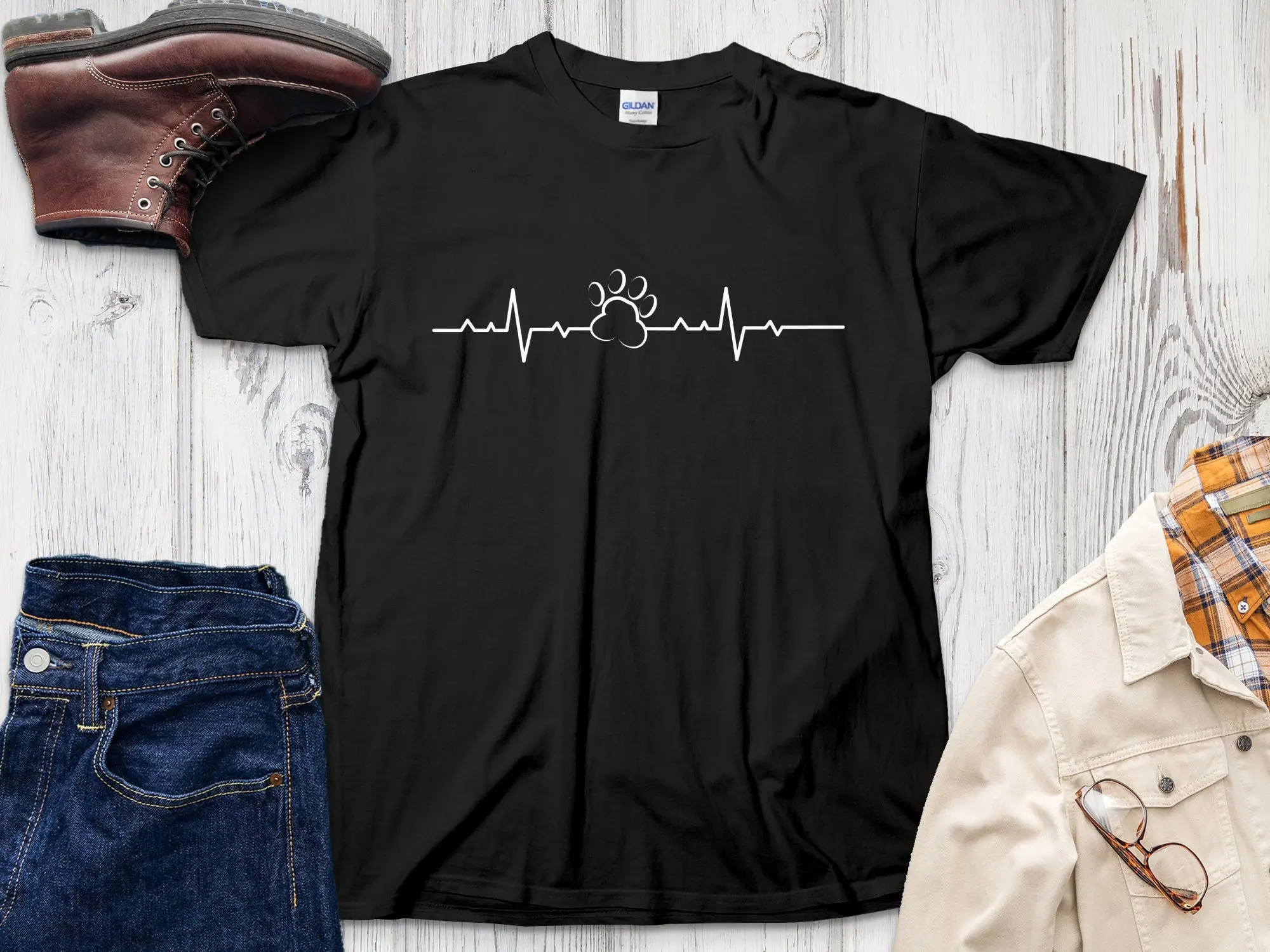 Dog Paws Heartbeat T Shirt S Master