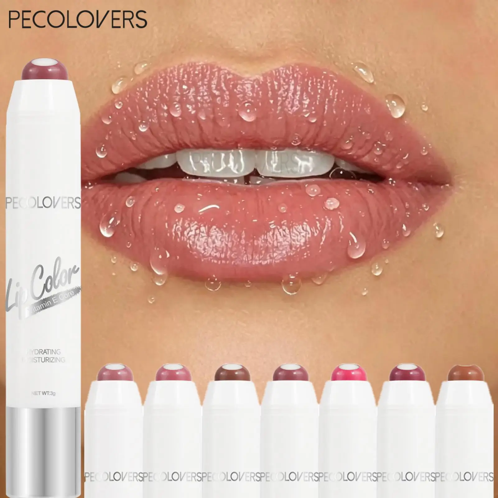 1PC Summer Water Glow Lipstick Pen - Nude Pink Jelly Lip Glaze with Mirror Shine, Long-Lasting Moisturizing, Waterproof