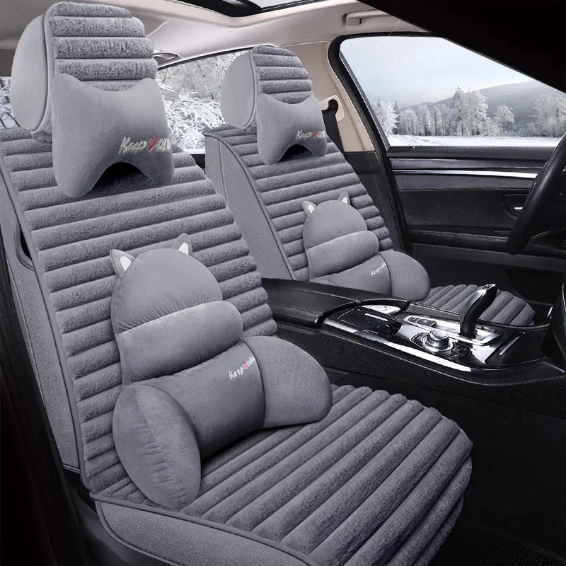 

Universal Winter Soft Warm Fur Velvet Pad Interior Accessories Cushion Auto Car Seat Covers