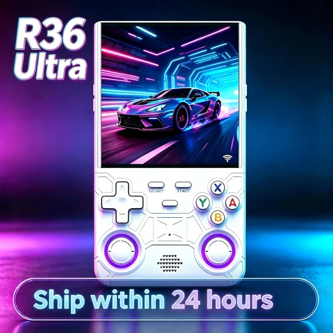 R36 Ultra Handheld WIFI Game Player 4 Inch IPS Screen Open Source Retro Video Player 64G/128G Memory Games