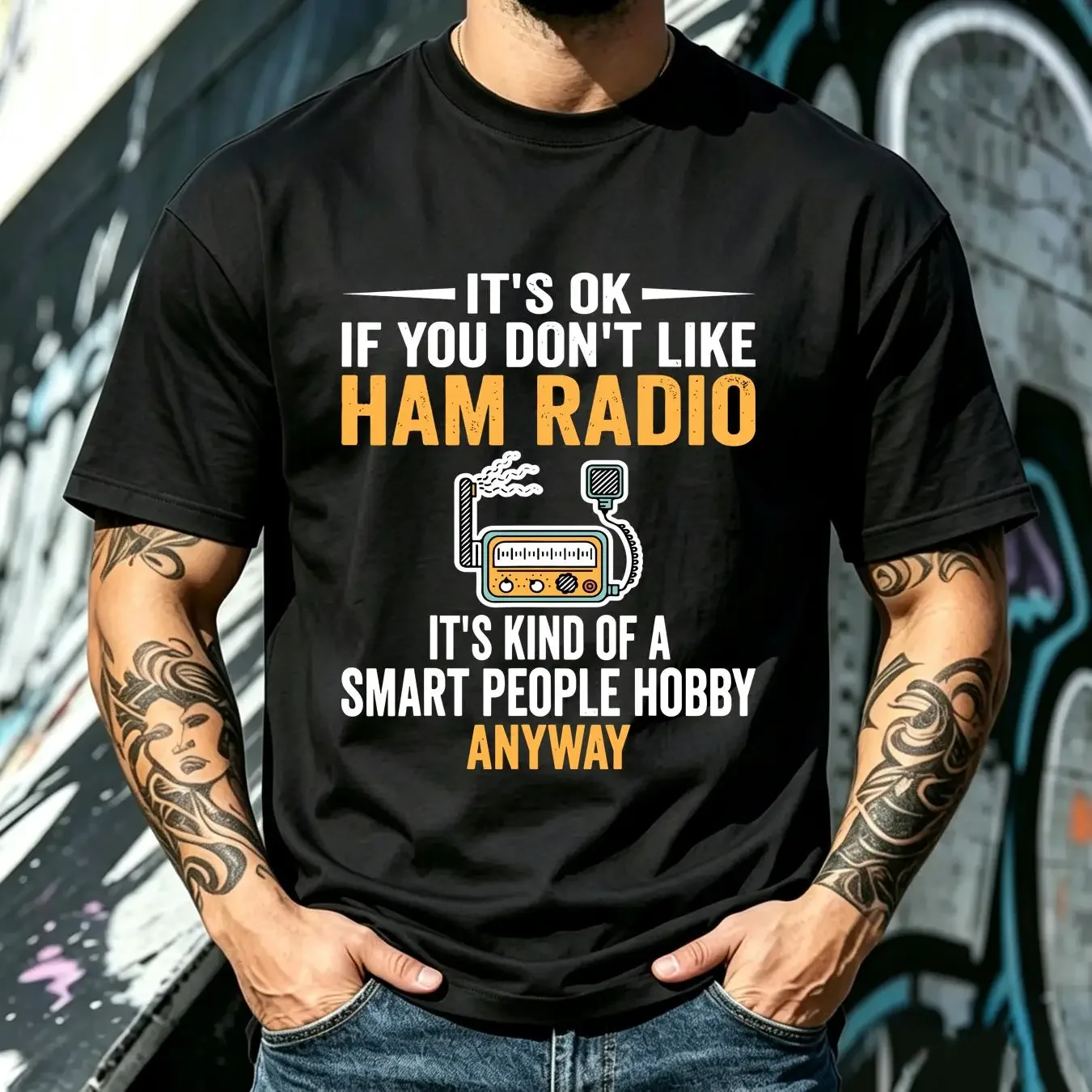 washed T Shirt Prmo Sale Smart People Hobby Ham Radio Operators Amateur long or short sleeves vintage Washed designer clothes