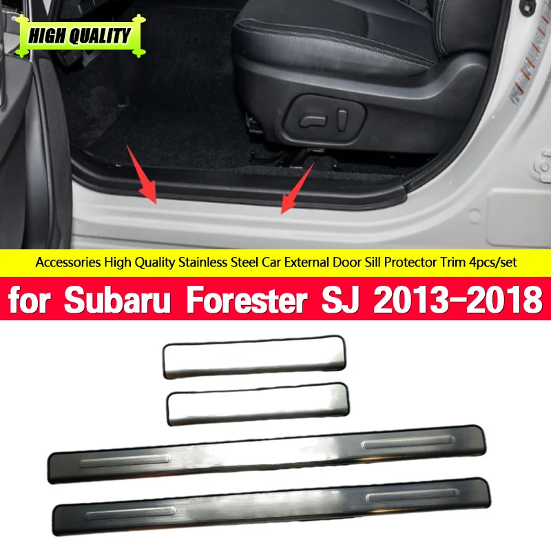 

High Quality Stainless Steel External Scuff Plate/Door Sill Fit for SUBARU Forester SJ 2013 2014 2015 2016 2017 2018