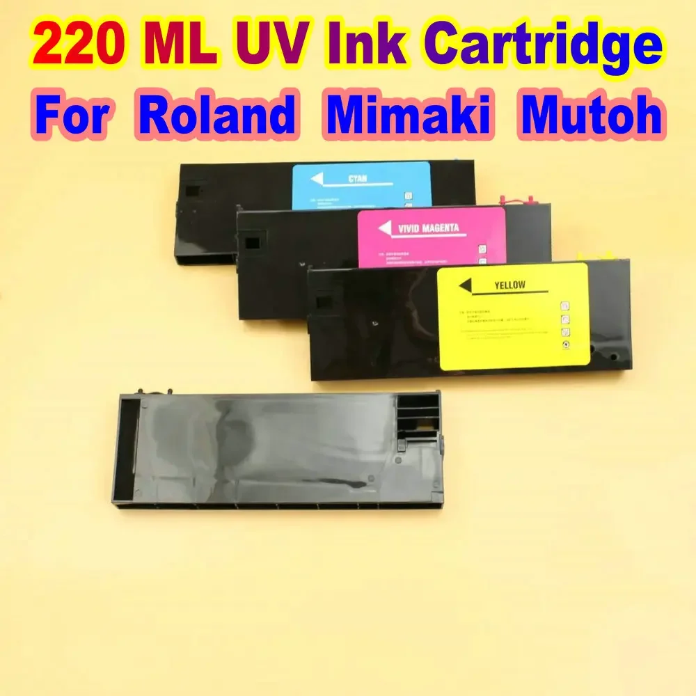 

Roland Mimaki UV Ink Refill Cartridge Kits For Roland Mimaki Mutoh 220ml Printer Refillable Empty Refilled Cartridge Tool Part