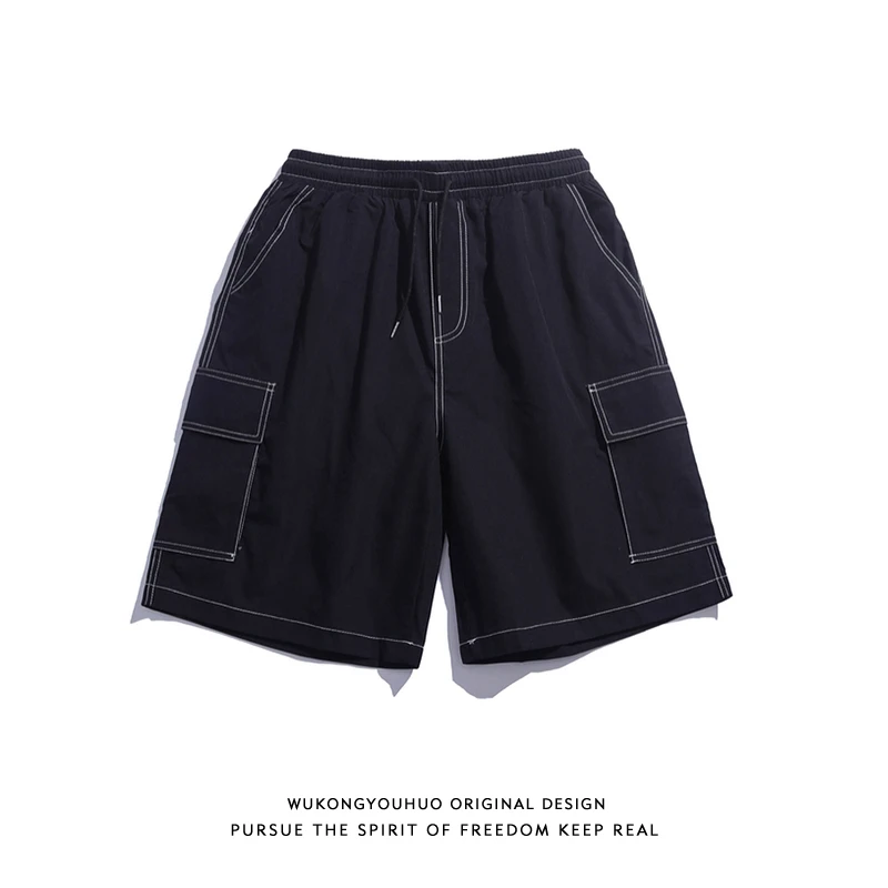

Summer Casual Men's ort Pants Multiple kets Workwear Loose Fit Street Sle Versatile Five-Quarter Middle Pants