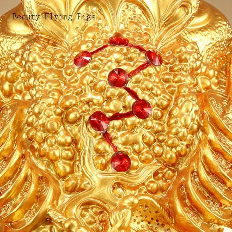 1 Pc Resin Lucky Golden Toad Ornament Decorations of Living Room TV Cabinet Opening and Housewarming Gifts Craft Ornaments