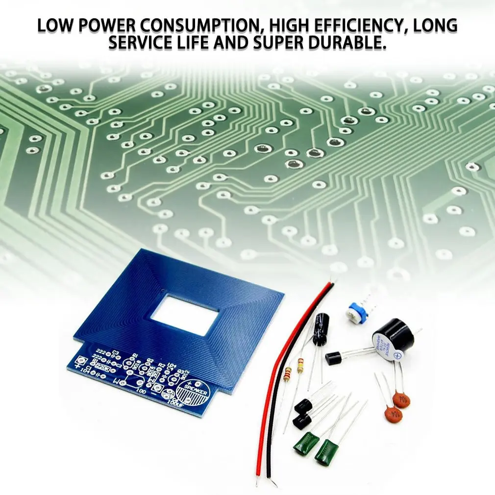 Unassembled Metal Detector Kit, Sensor Módulo Board, Kits eletrônicos DIY, PCB, campainha, Capacitor, Suíte, DC, 3V-5V