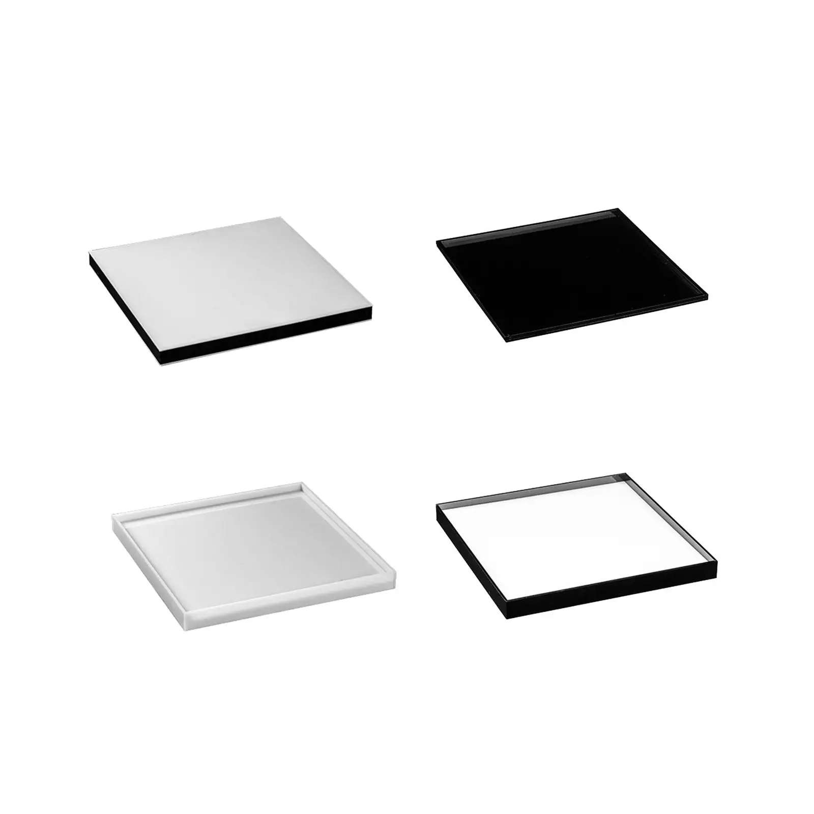 Acrylic Serving Tray Serving Dish Serveware Multipurpose Reusable Fruit Snack Plate for Food Cafeteria Cookies Fruit Wedding