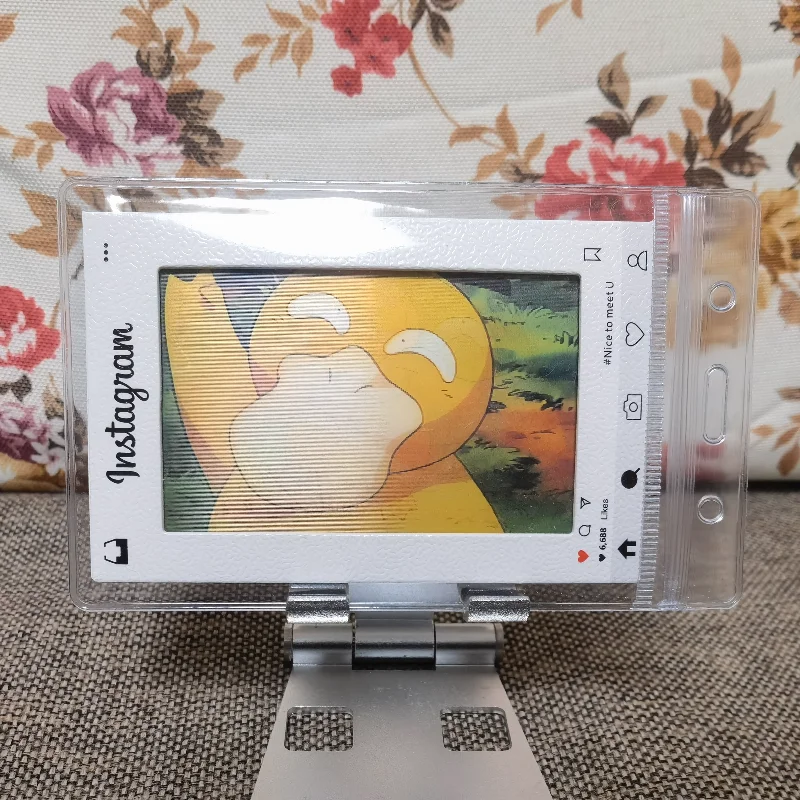 

Creative Pokemon Cards Gengar Psyduck Charizard Anime Action Figures Grating Bookmark Cute Toy Anime Merchandise Decoration Gift