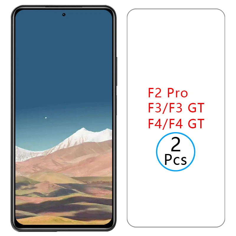 Funda de teléfono para Xiaomi Poco F2 Pro F3 F4 GT, cristal templado para Poco F2 Poco F3 Poco F4 F 3 4 2 3F 4F F2Pro PR F4GT, cubierta trasera Xiaomi