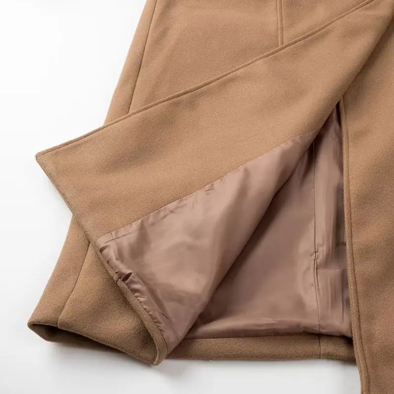 

Новое весеннее поступление JNLEAOG, женская модная повседневная длинная шерстяная верхняя одежда, легкое уличное пальто, обычное тонкое