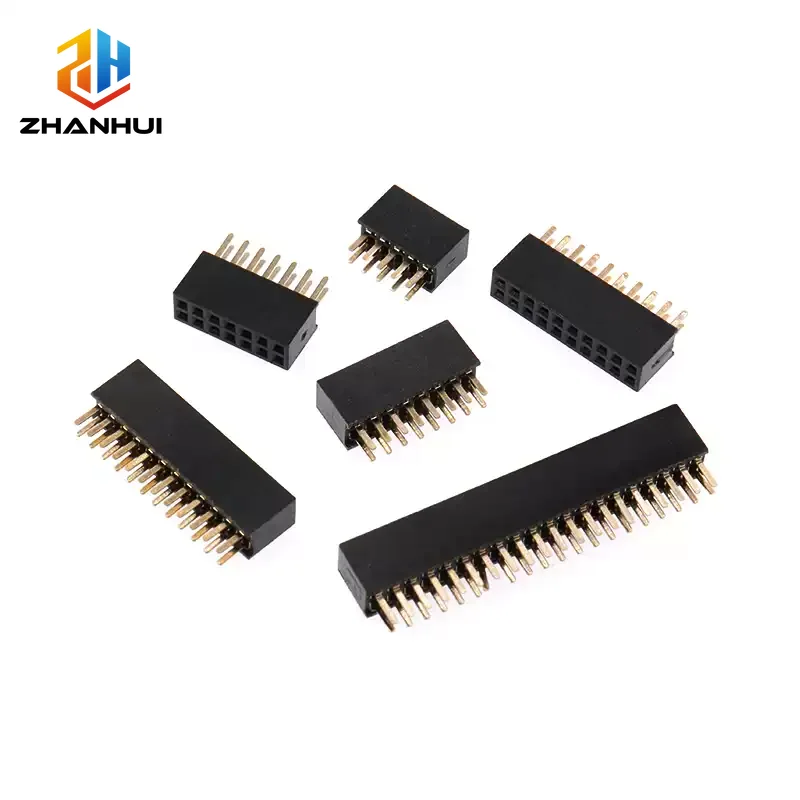 10PCS 1.27mm Female Header Socket Double Row Straight 2x3 2x4 2x5 2x6 2x8 2x10 2x20 2x40P PCB Board Connector