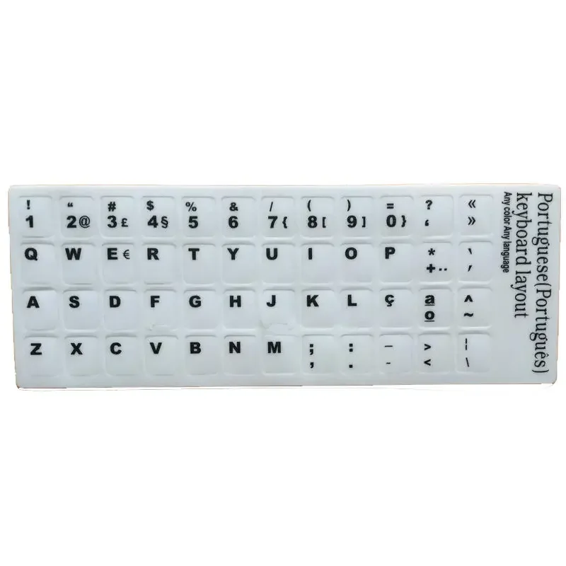 

10pcs Portugal Language Keyboard Sticker Layout Button Letters Durable Alphabet for Universal Computer Keyboard Protective Film