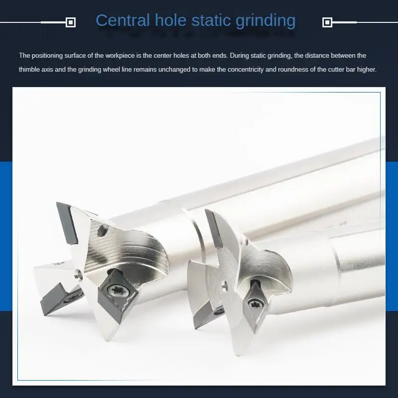 YW45°55°60°70°75°CNC dovetail groove milling cutter rod internal hole V-groove milling cutter bar install DCMT VCMT blade