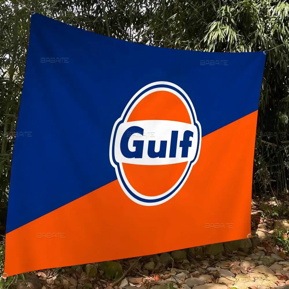 G-Gulf O-Oil Retro Family Gatherings Outdoor Atmosphere Flags Camping Decorations Banners
