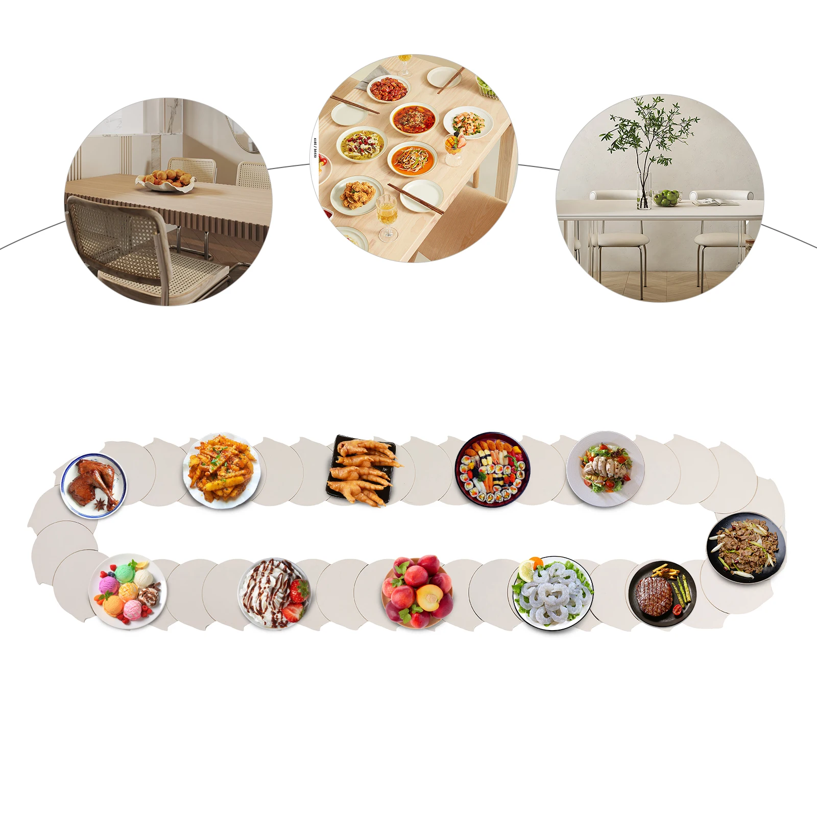 Versatile 360 degree Rotating Dining Table, Adjustable Trays, 22lbs Load Capacity, Easy Installation, Ideal Family Gift