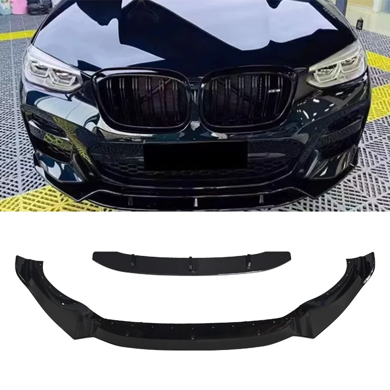 

Car Front Bumper Lip Spoiler Diffuser Splitters Body Kit Aprons Cover Guard Trim For BMW X3 G01 X4 G02 M Sport 2018-2021