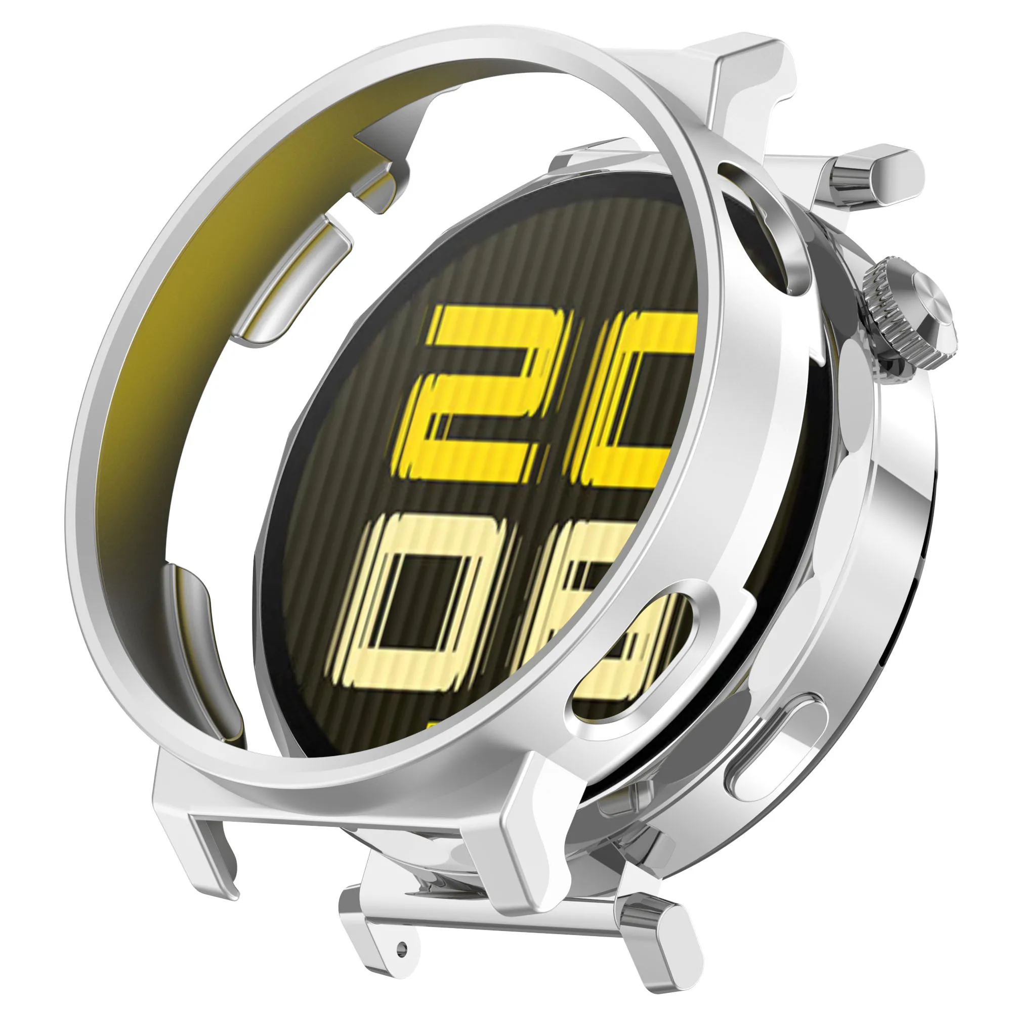 

Для Huawei Watch GT 5 41 мм полупокрытие полый защитный чехол для ПК рамка для часов - серебристый