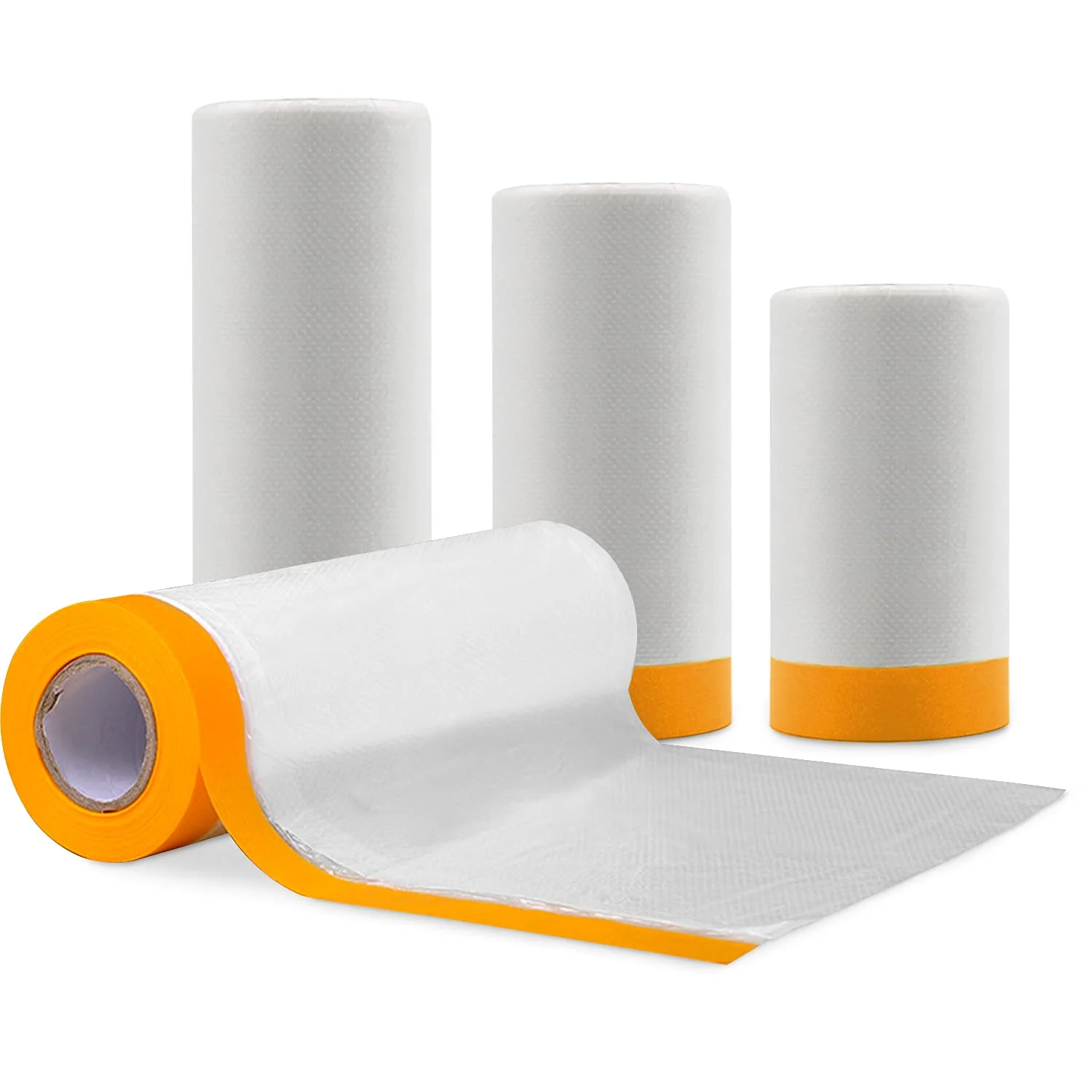Pre-Taped Masking Film 1/2/5/8pcs Plastic Sheeting Automotive Protective Film No Residue Painters Plastic Drop Cloth for Paintin