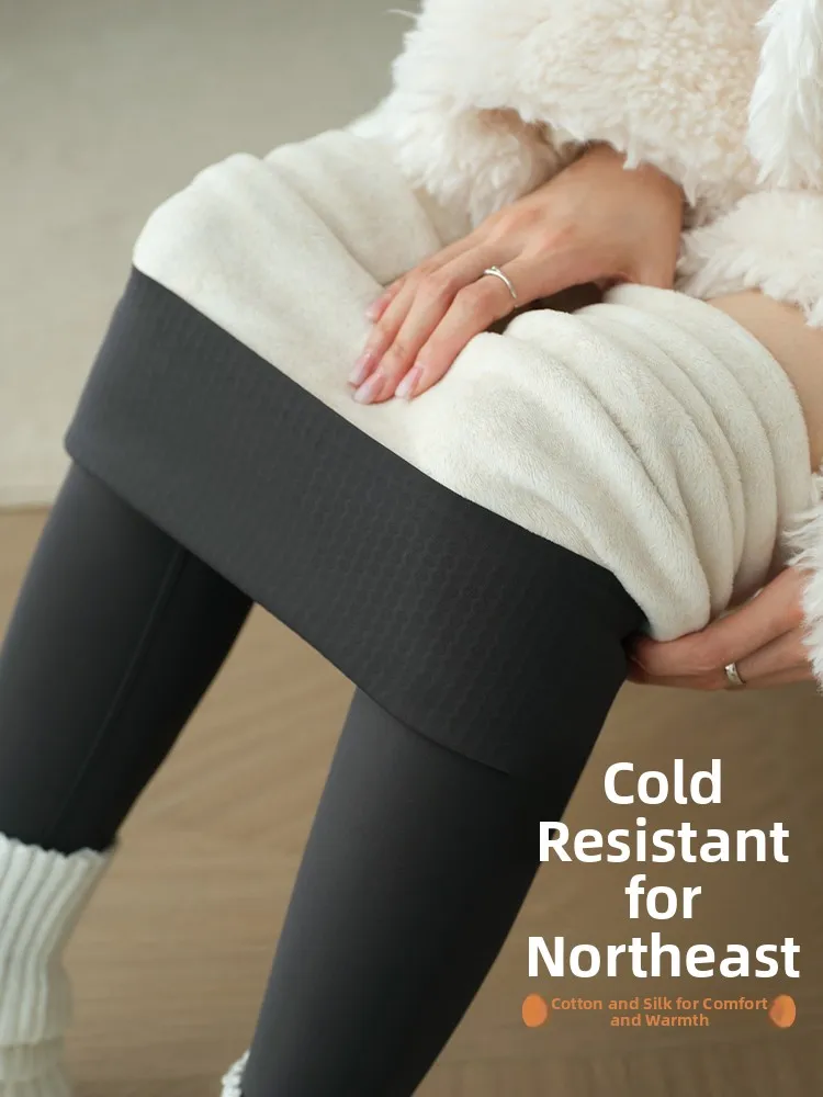 

Зимние брюки для йоги из овчины, теплые узкие женские брюки с высокой талией, повседневные длинные брюки из нейлона и спандекса