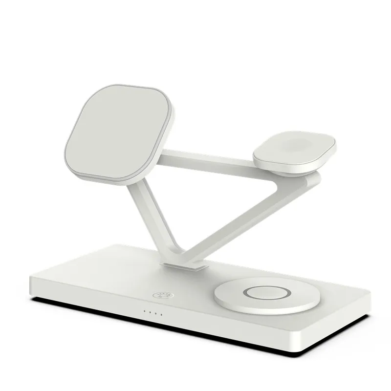 VIKEFON 3-in-1 magnetischer kabelloser Ladeständer für Magsafe iPhone 16 15 14 13 Pro Max Apple Watch 9 8 AirPods Pro Schnellladestation 5