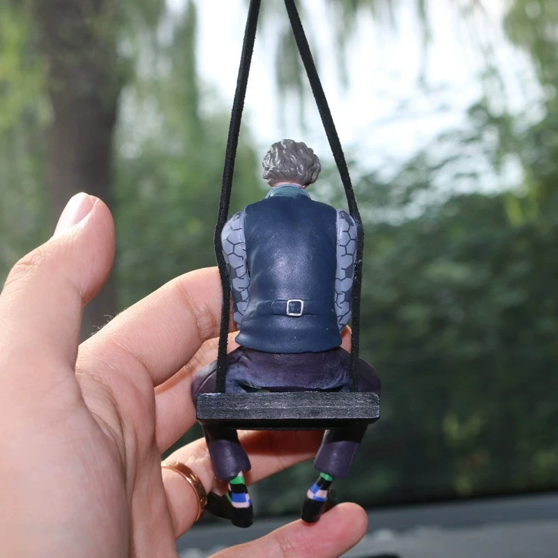 8cm Anime Figures Joker Model Decor Auto Rearview Mirror Hanging Pendant Car Interior Ornaments Kids Toys Fans Gifts view 2
