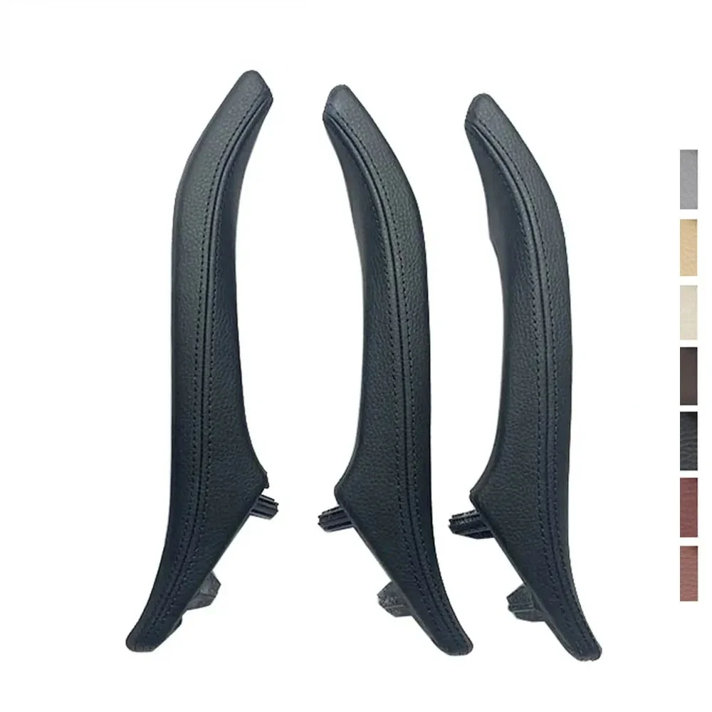 3PCS  Door Handle Assembly Set Leather Door Pull Handle Replacement Trim For BMW 5 Series F10 F11 520 523 525 528 jeep tj