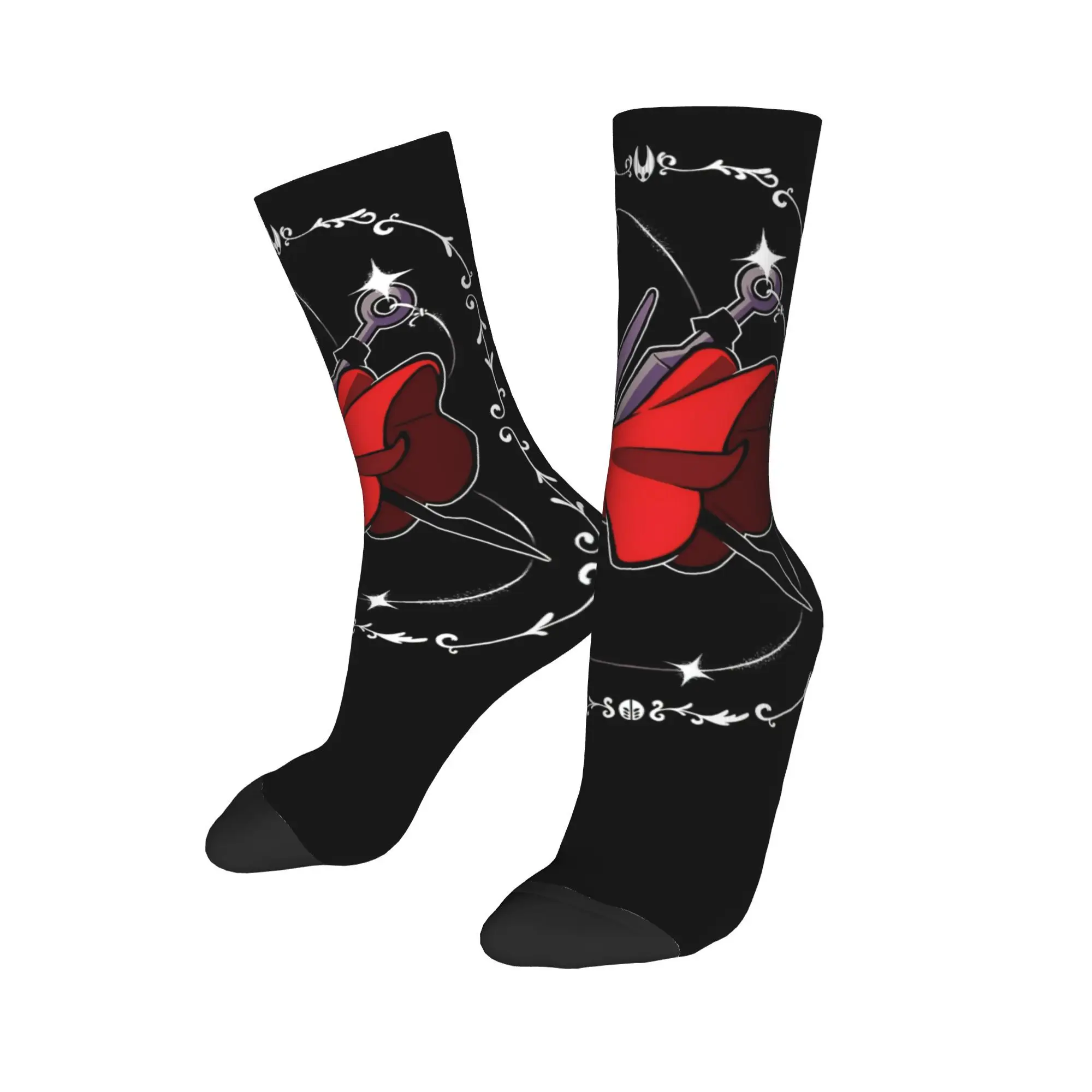 

Cool Hollow Knight Silksong Basketball Socks Polyester Middle Tube Socks for Unisex Non-slip