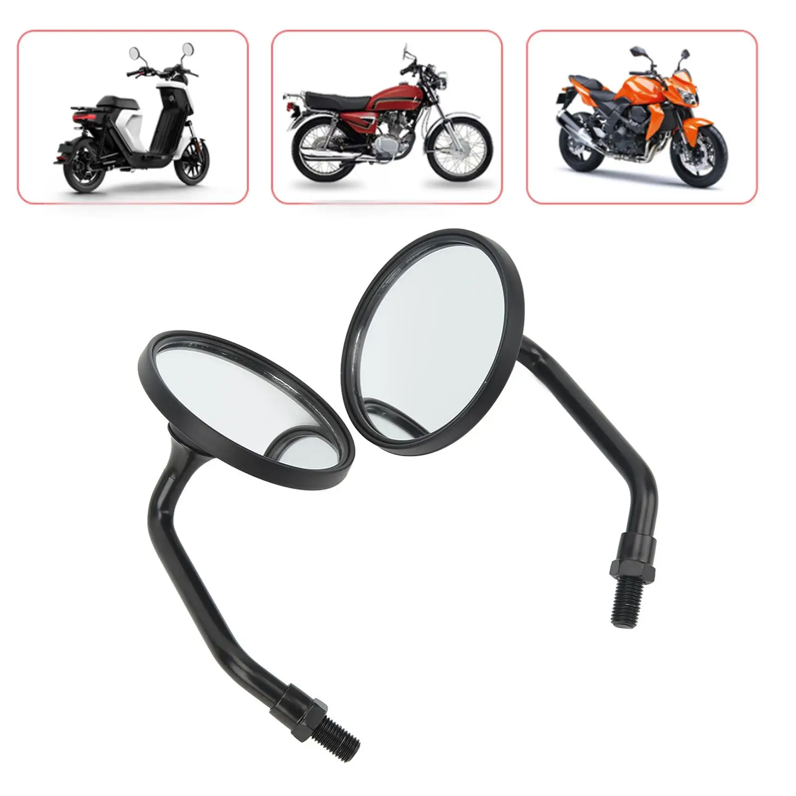 Motorcycle Rear View Mirror Beautiful Appearance Soft Handle Universal Motorcycle Mirrors Wide Vision for motorbike