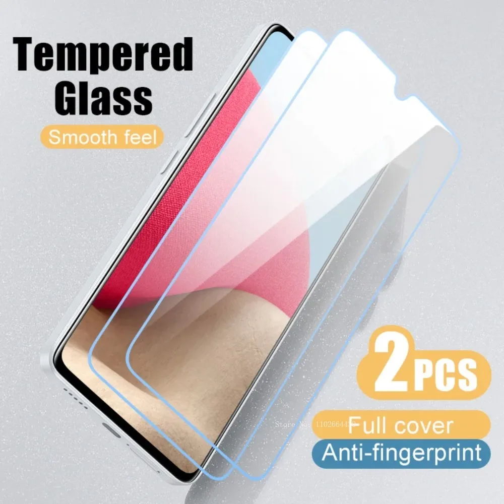 2pcs Tempered Glass Smartphone Film for Samsung Galaxy A04S A04E A04 Core A24 4G A34 A54 5G A05 A15 A25 A35 A55 Screen Protector