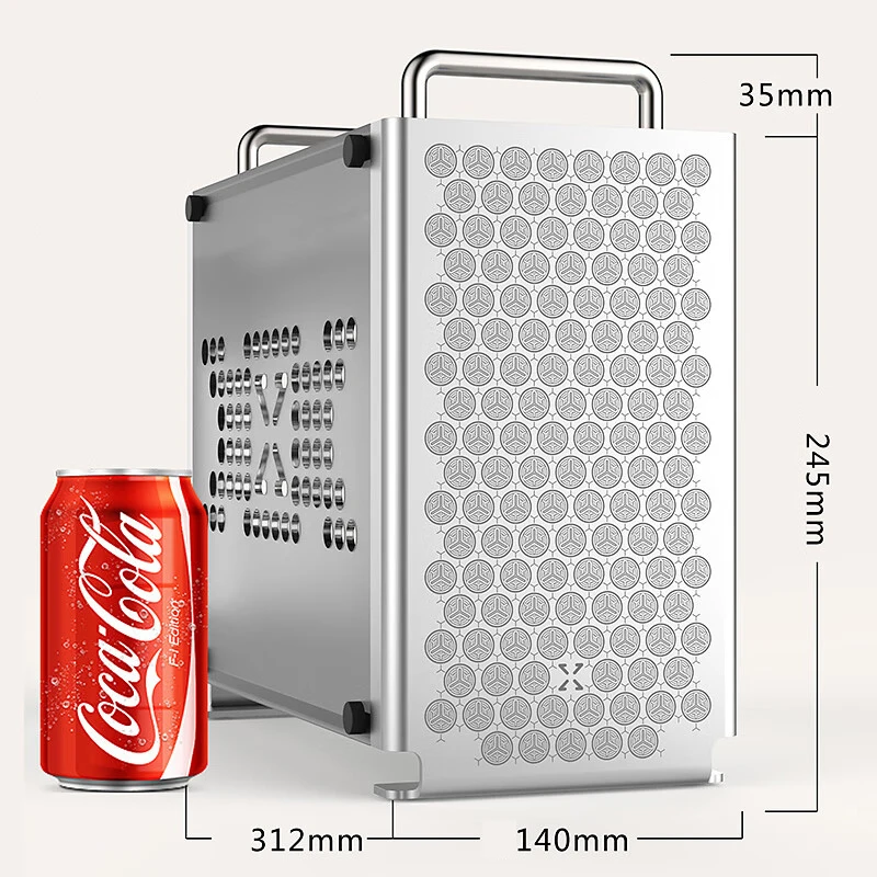 Imagem -04 - Caixa do Computador do Zzaw-b2 Itx Todo o Lado do Alumínio Desktop do Translucency Case Pequeno Apoio Sfx Sfx Sfx-l Fonte de Alimentação Chassi do Escritório