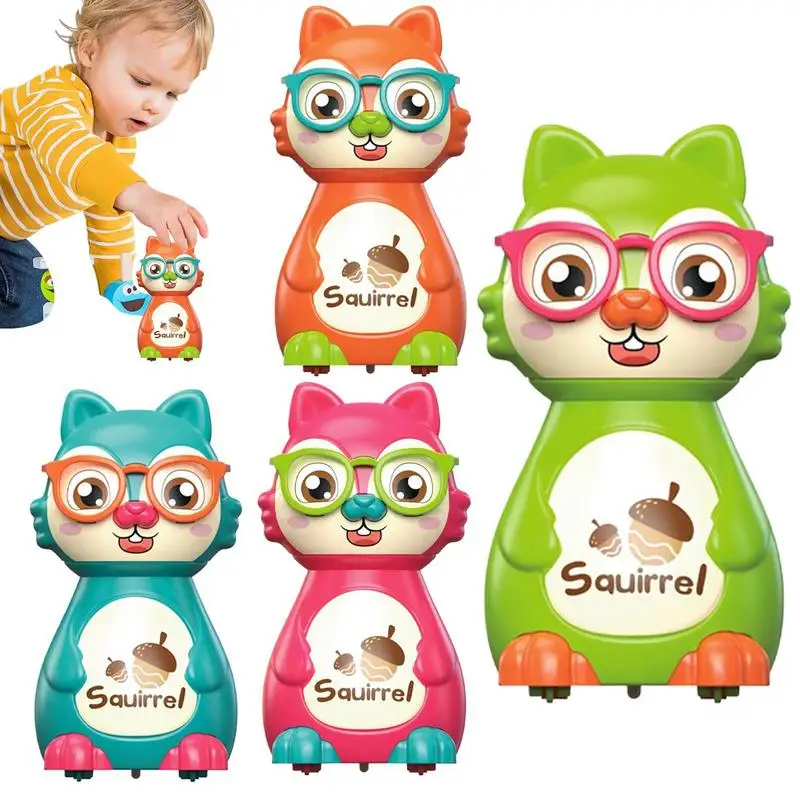 

Press And Go Car 4x Cartoon Squirrel Press And Go Slide Car Preschool Learning Activity Cute Animal Pressing Sliding Friction
