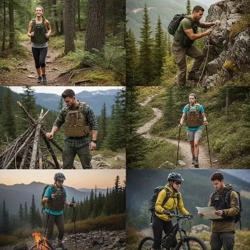 Chaleco táctico YAKEDA 6094, chaleco de transporte de equipo negro de caza al aire libre con corte láser ligero desmontable rápido de alta calidad