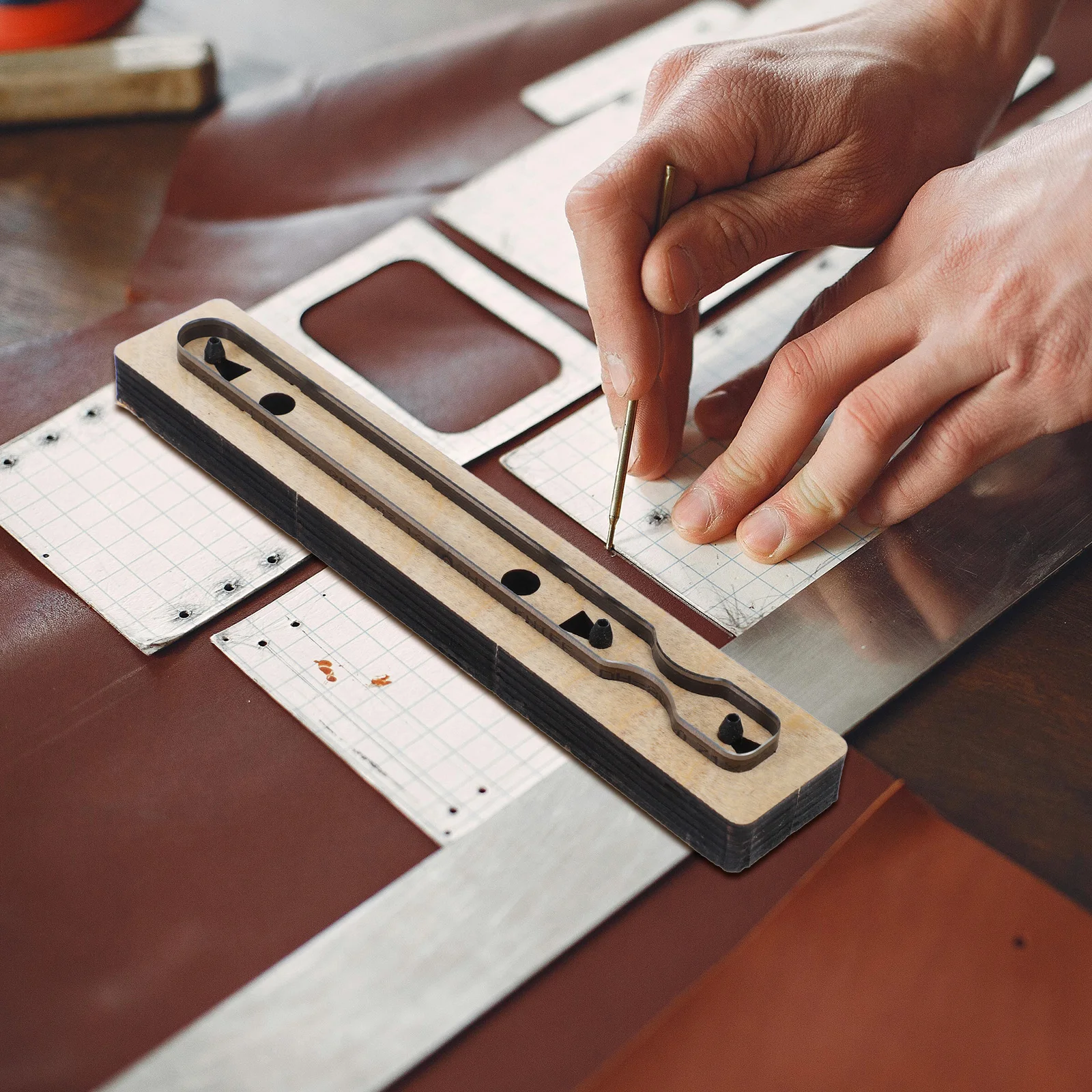 

Diy Cutting Template Keychain Strap Cutting Mold Multi-Use Diy Mold Cutting Die Mold Keychain Strap Mold Wooden