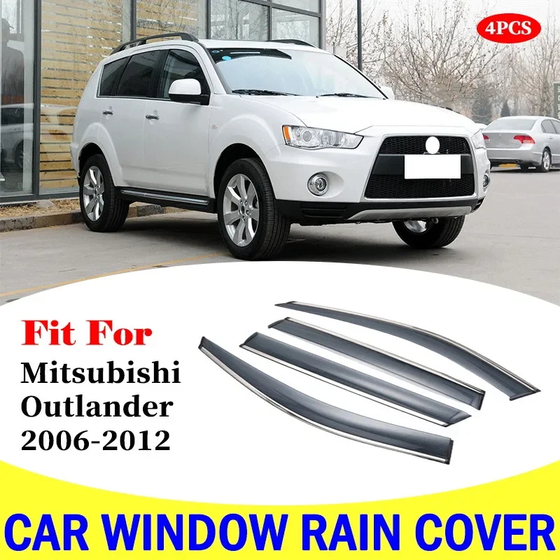 

Car window rain cover For Mitsubishi Outlander 2006-2013 Exterior Visor Vent Shades Window Sun Rain Guard car accessories