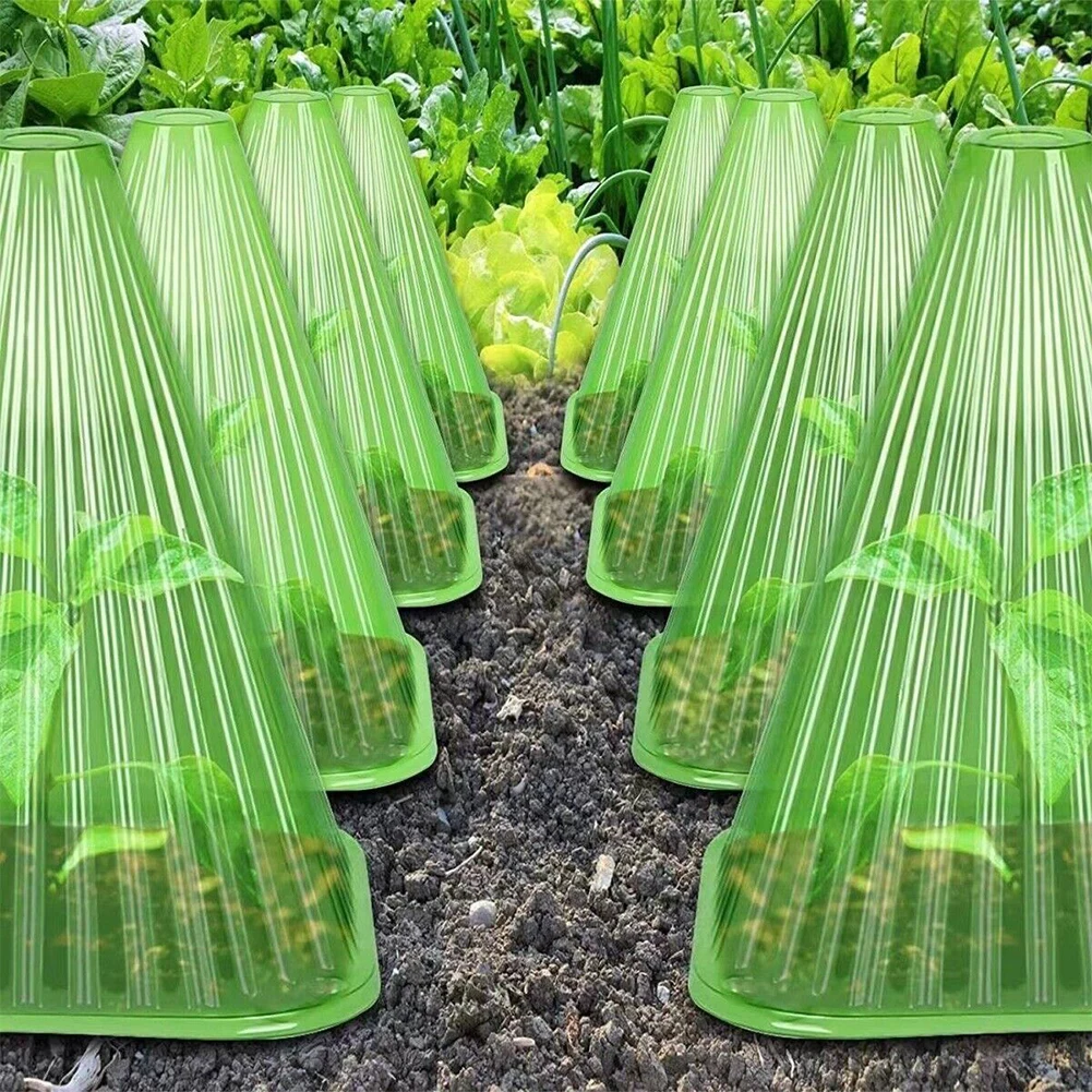 

Plant Covers with Ventilation Top Reusable Plant Bell Cover Reusable Plastic Greenhouse Plant Bell Cover for Seed Plants Flower