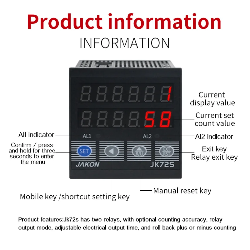 Smart Digital Length Remote LED Digital Counter with Output Relay Counter Meter