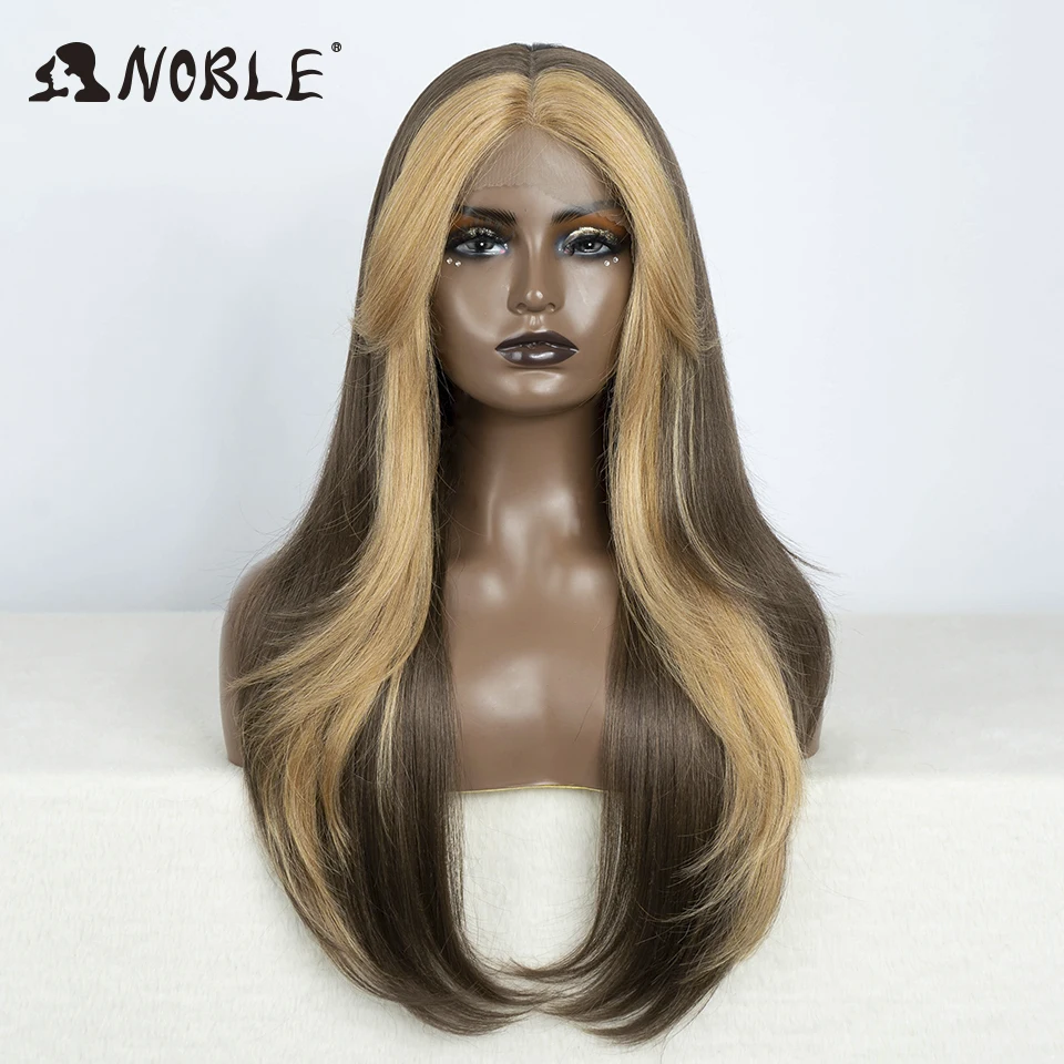 

Noble Synthetic Lace Front Wig 26"Long Straight lace part Wig Blonde Wigs For Women Lace Wig synthetic Lace Wig Cosplay Wig